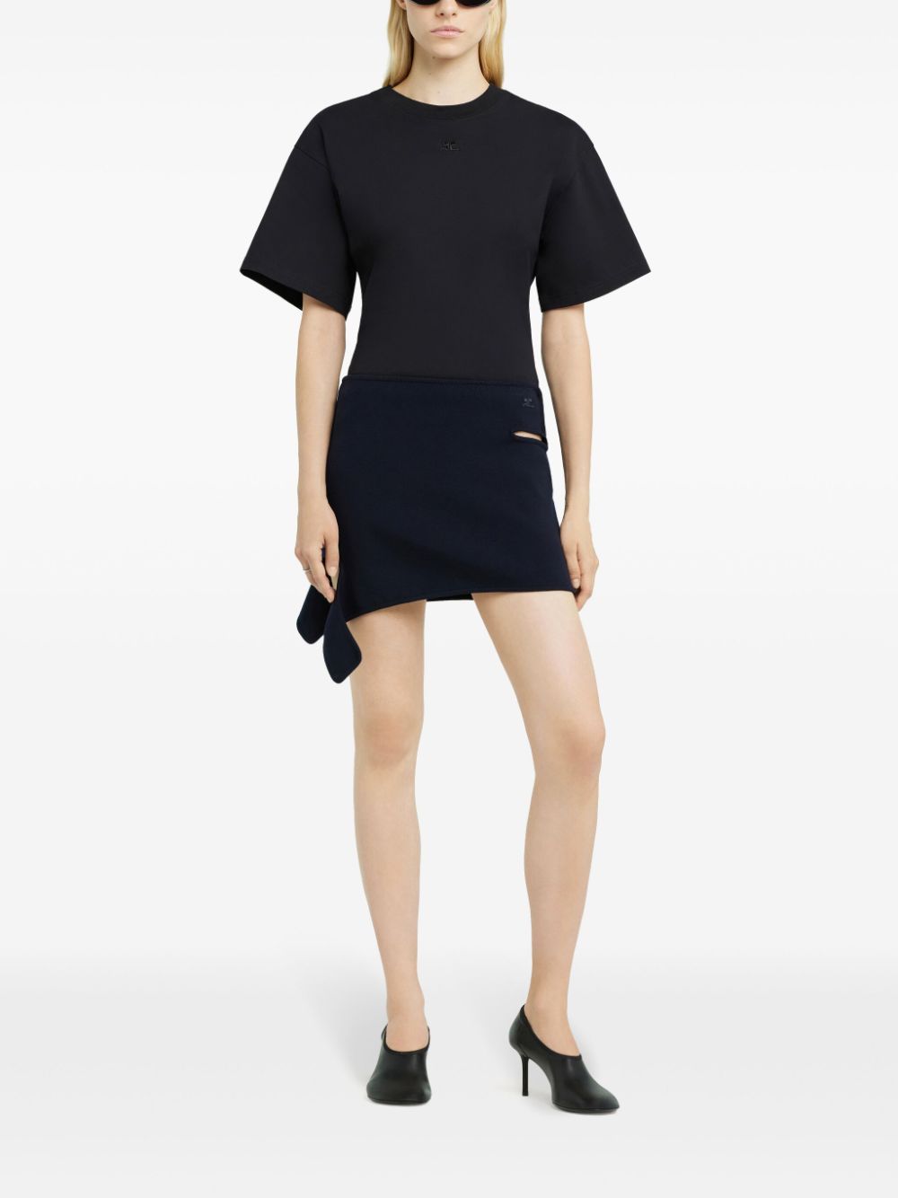 Courrèges Mini-rok met lus - Blauw