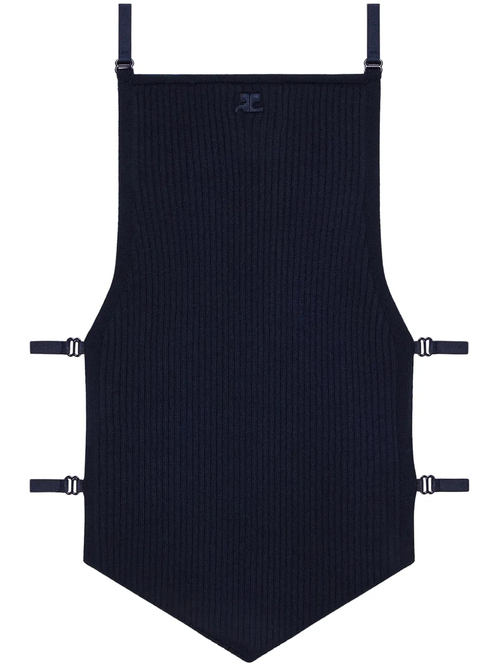 Courrèges Puntige tanktop met lingeriedetail Blauw