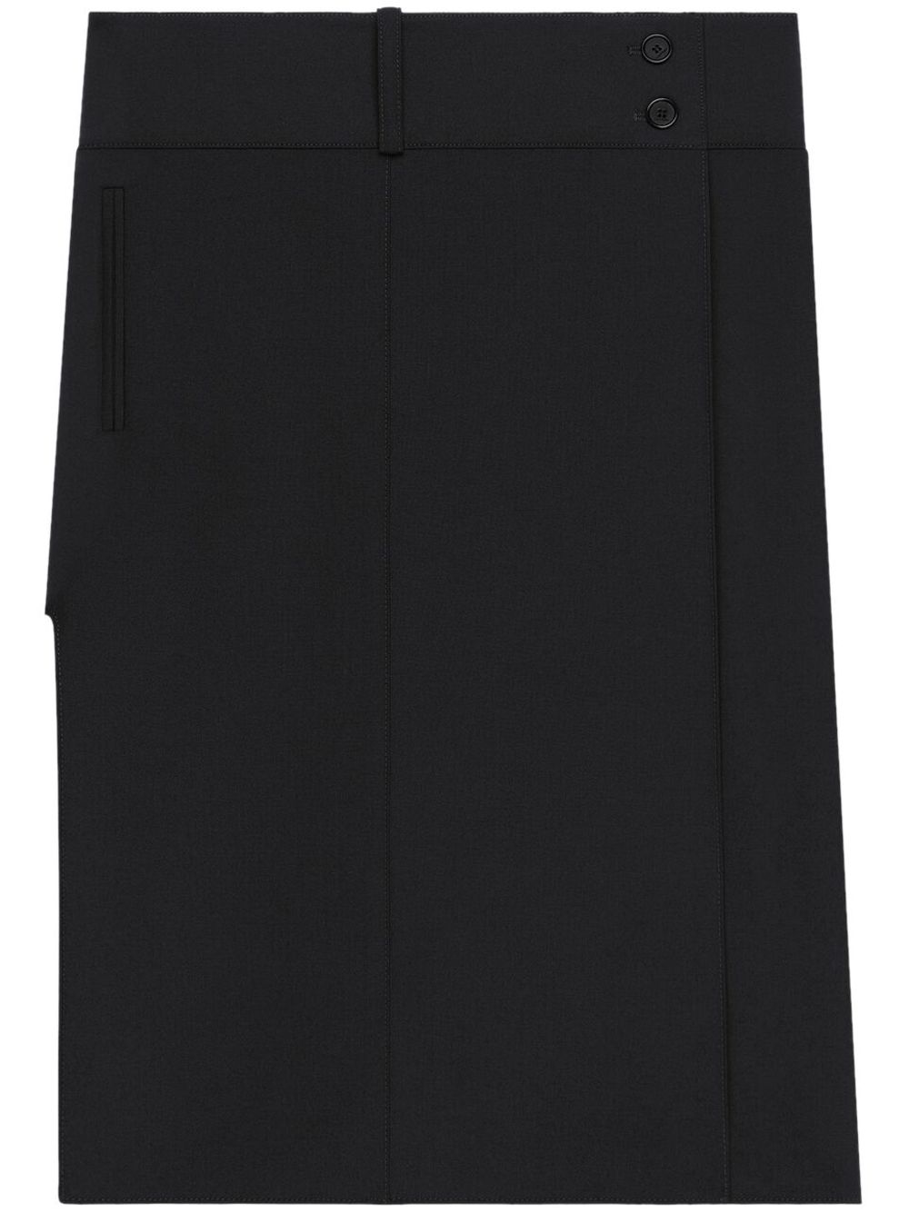 Courrèges belted skirt - Black