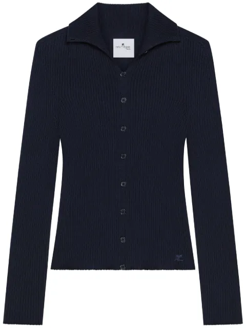 Courrèges fine-ribbed cardigan