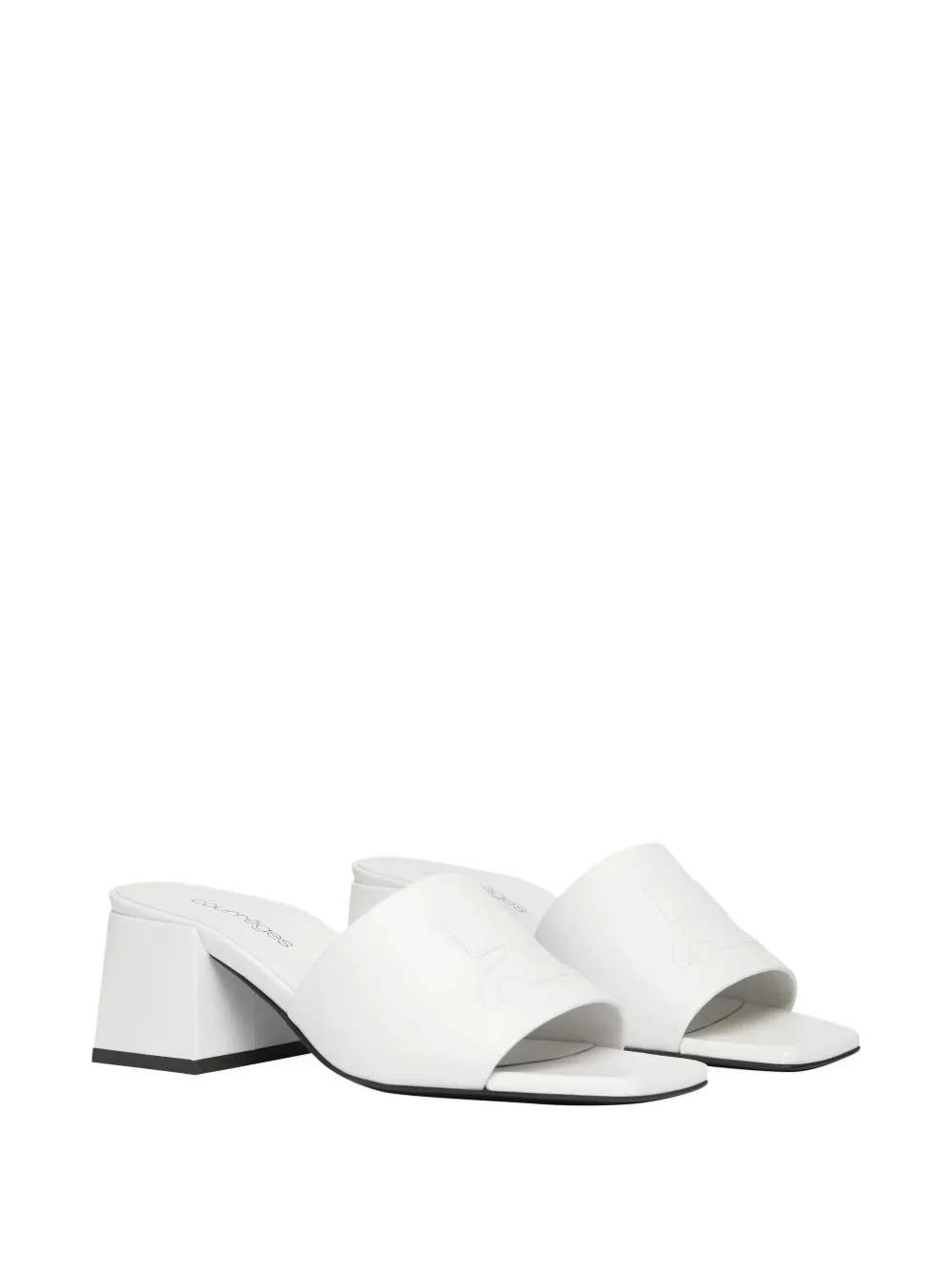 Courrèges 55mm leather block-heel sandals | Heeled Sandals | Image 2