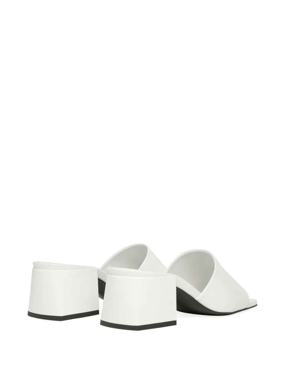 Courrèges 55mm Leather Block-heel Sandals In White