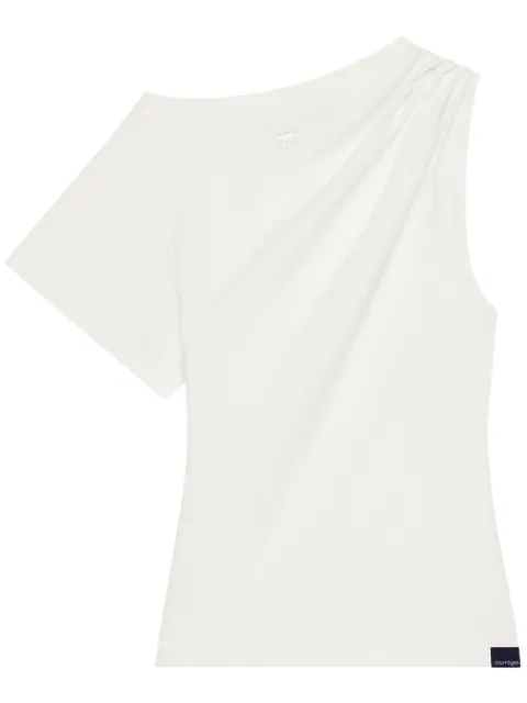 Courrèges asymmetric draped T-shirt