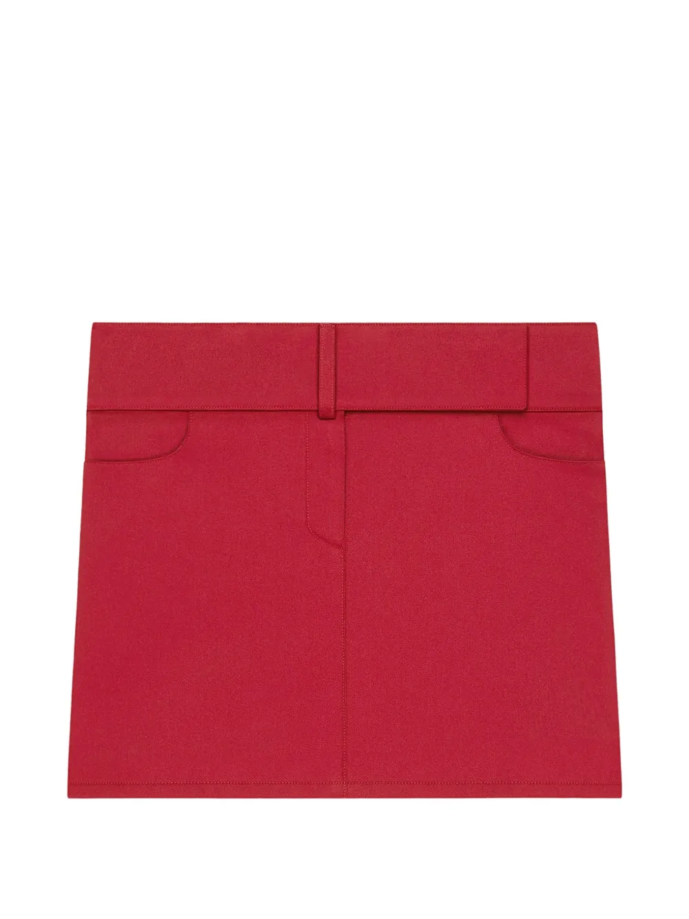 Courrèges Minigonna con cintura - Rosso