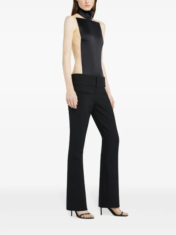 インナー・ルームウェアその他 Courreges SS25 'Illusion' bodysuit (424JBD112PL0159 B099) COURRÈGES Illusion jersey and stretch-tulle bodysuit | NET-A
