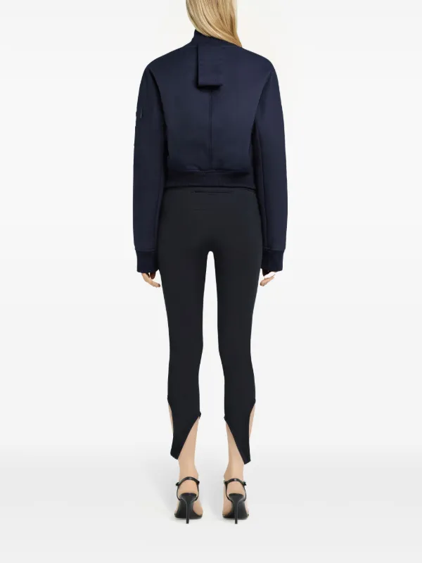 Courrèges クロップド ボンバージャケット | ブルー | FARFETCH JP