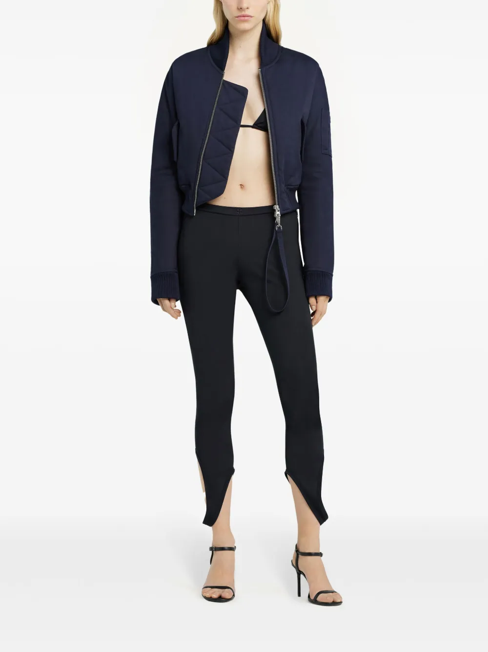 Courrèges Cropped bomberjack - Blauw