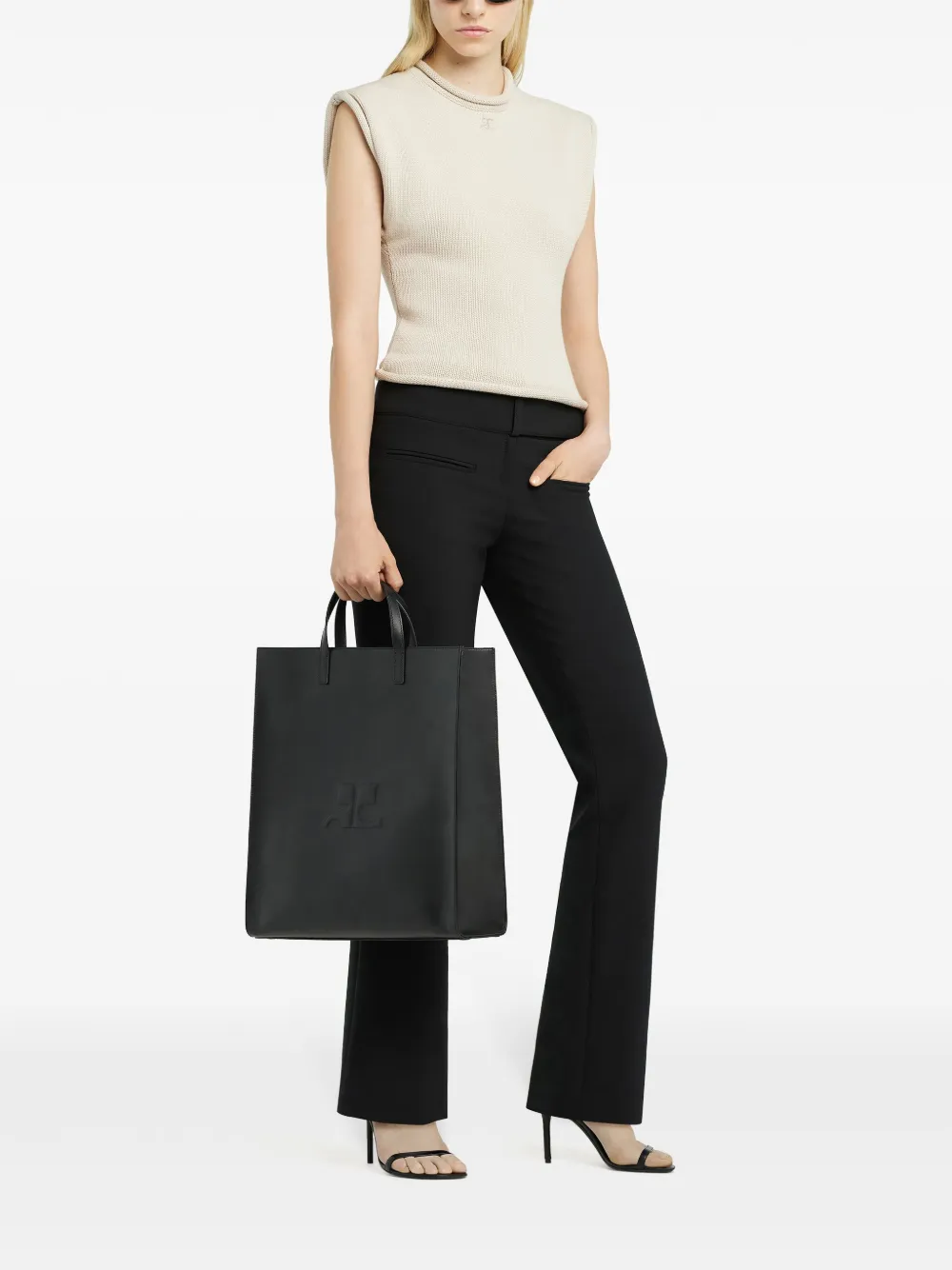 Courrèges AC shopper - Zwart