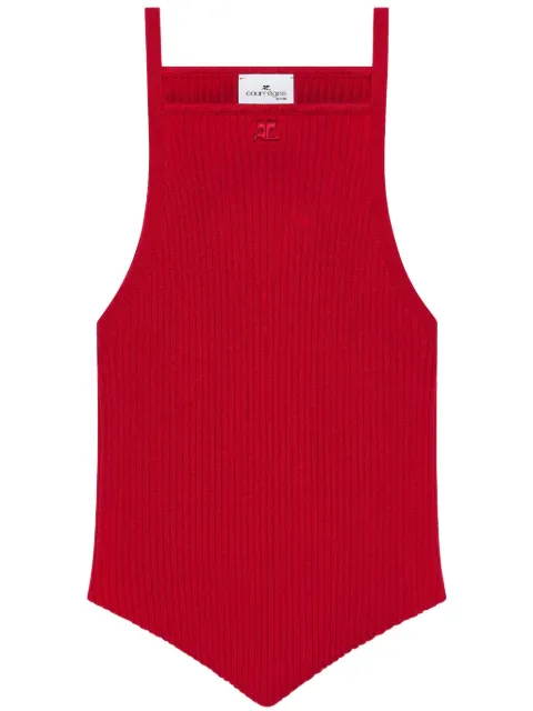 Courrèges ribbed-knit tank top