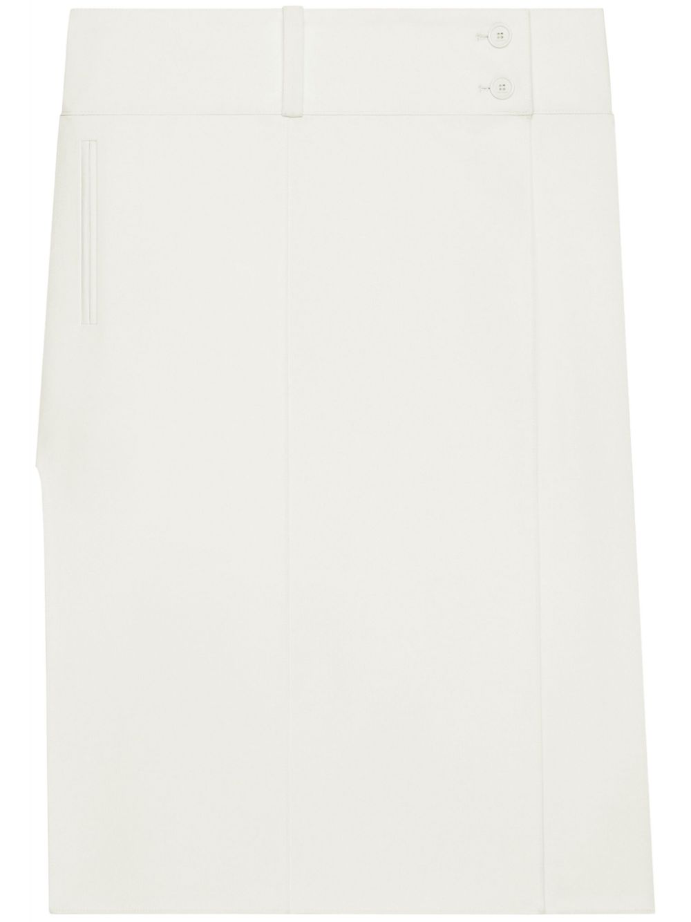 Courrèges belted slit skirt - White