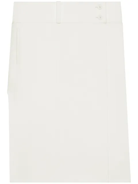 Courrèges belted slit skirt 