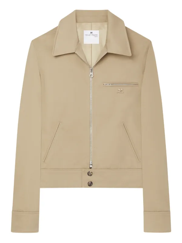 Courrèges ジップアップ ジャケット | ニュートラル | FARFETCH JP