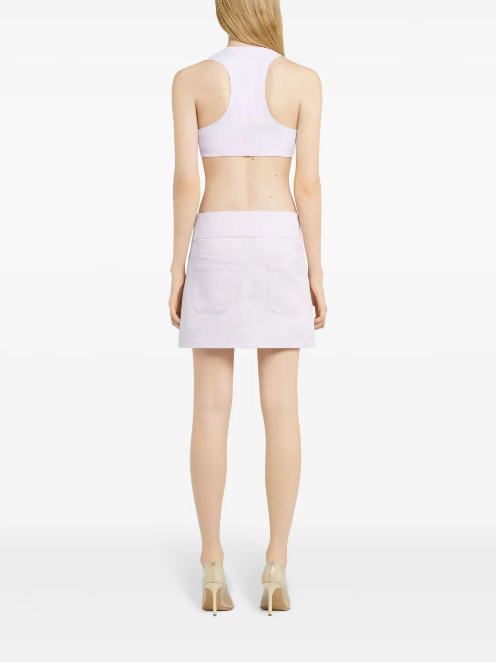 Courrèges Top met racerback Roze