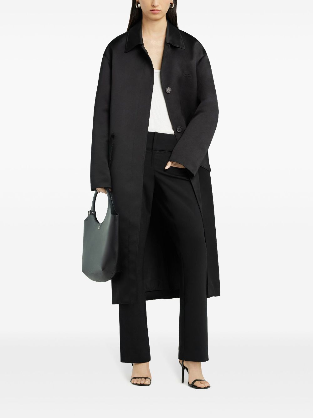 Courrèges Cocoon coat - Black