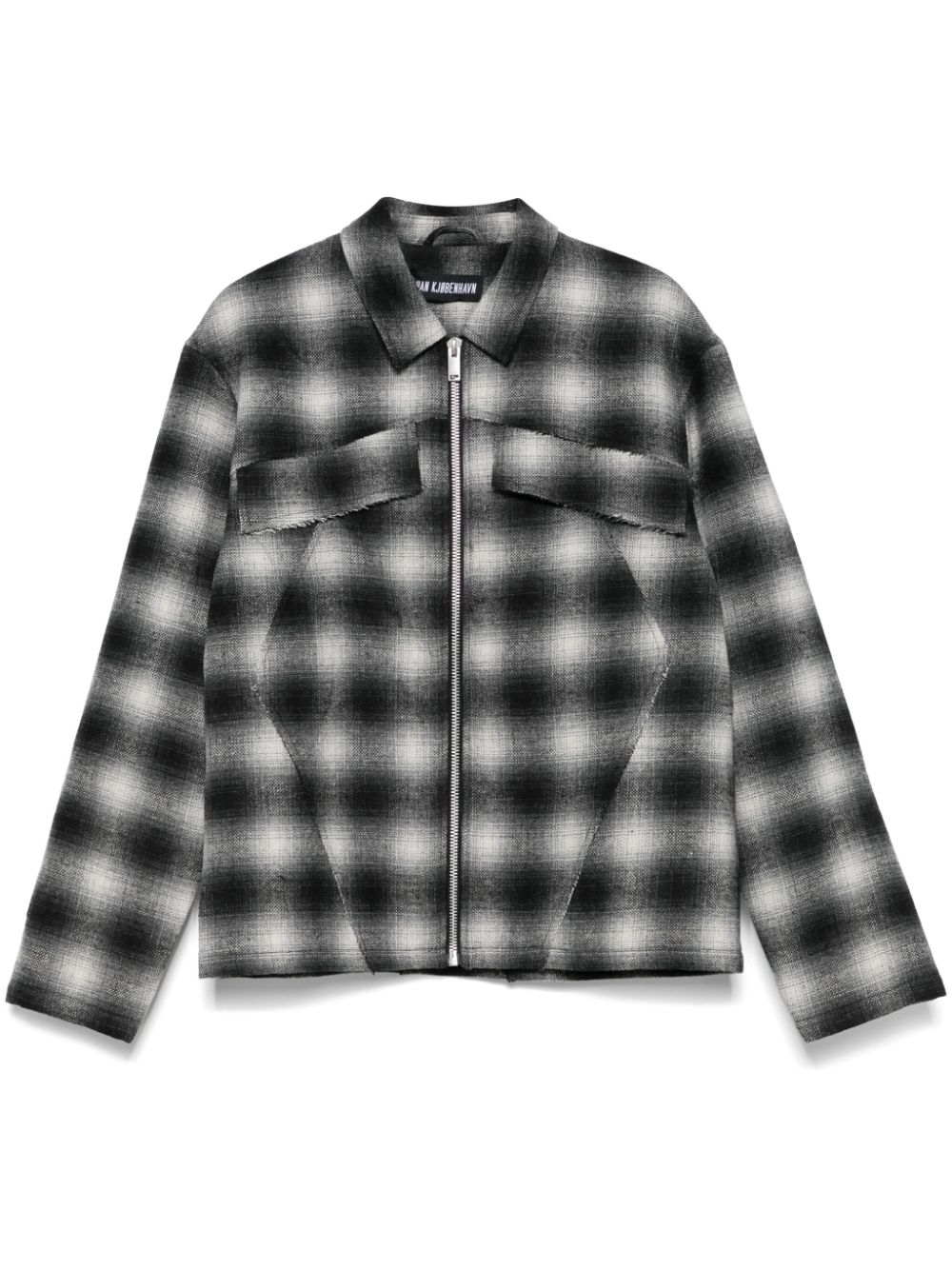 Han Kjøbenhavn checked padded shirt jacket - Grey