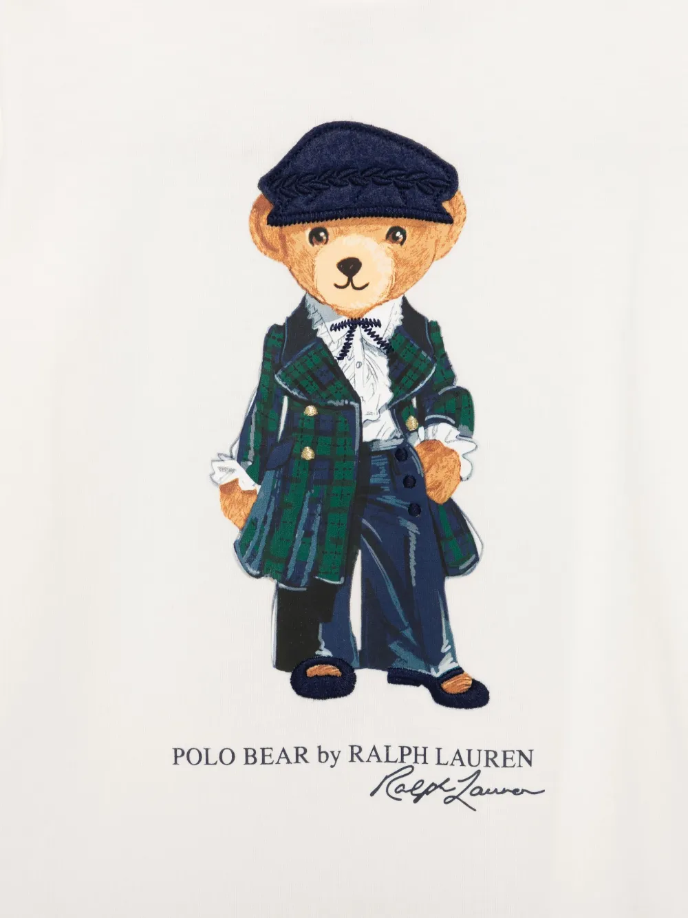 POLO RALPH LAUREN KIDS T-shirt met teddybeerprint Wit