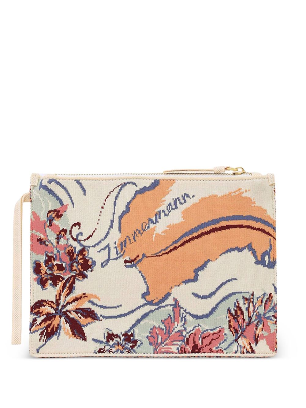 jacquarded clutch bag