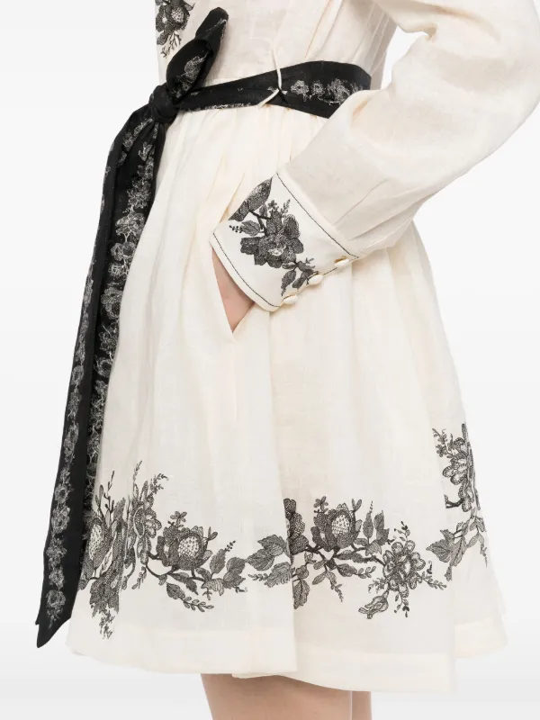 【ZIMMERMANN】Lace Shirt Dress/追跡+関税+全国送料込み Zimmermann Laurel lace shirt dress - White - Women | 5643DLAUIVO