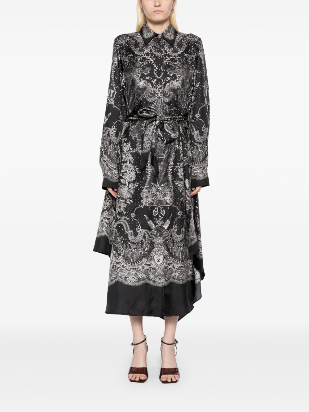 ZIMMERMANN crush shirt dress - Zwart