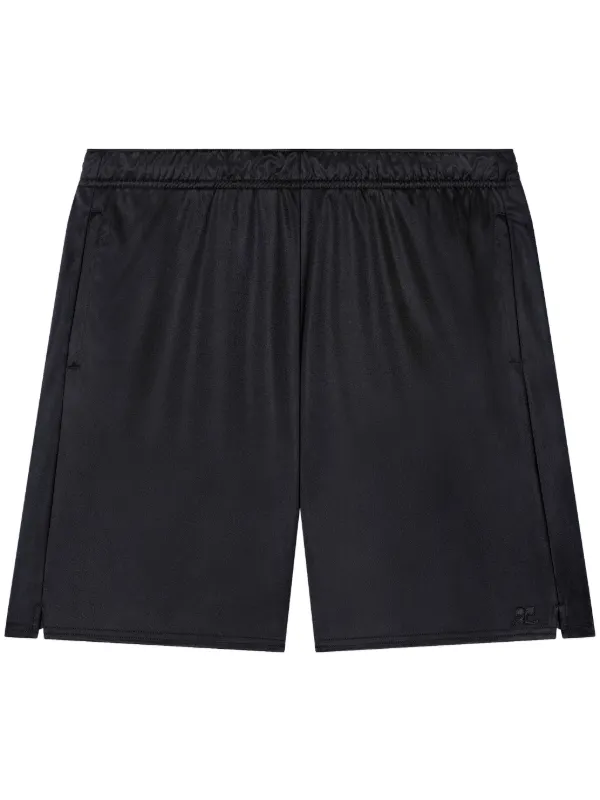 Courrèges Jersey Track Shorts in Black