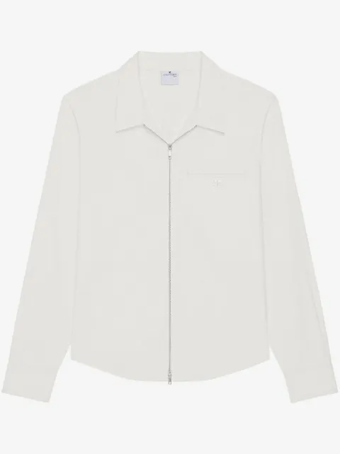 Courrèges chemise zippée en popeline