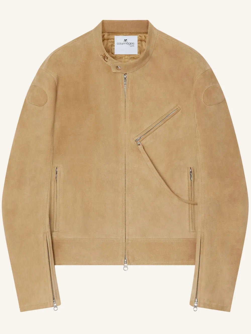 Courrèges leather jacket - Marrone