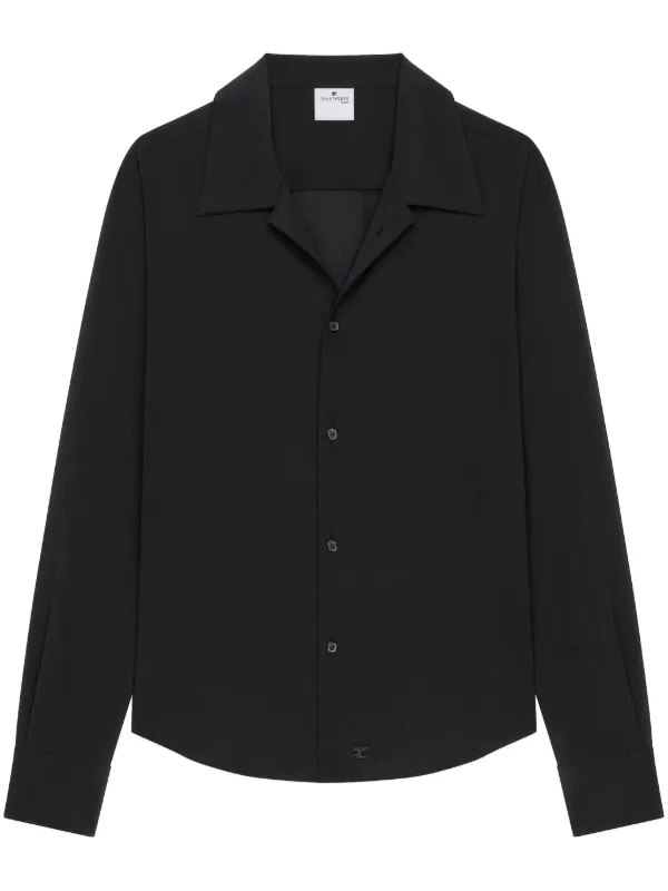 Courrèges Camp Collar Shirt in Black