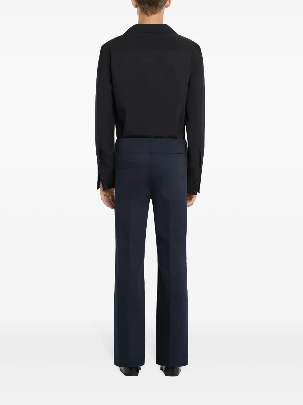 Shop Courrèges Camp Collar Shirt In Black
