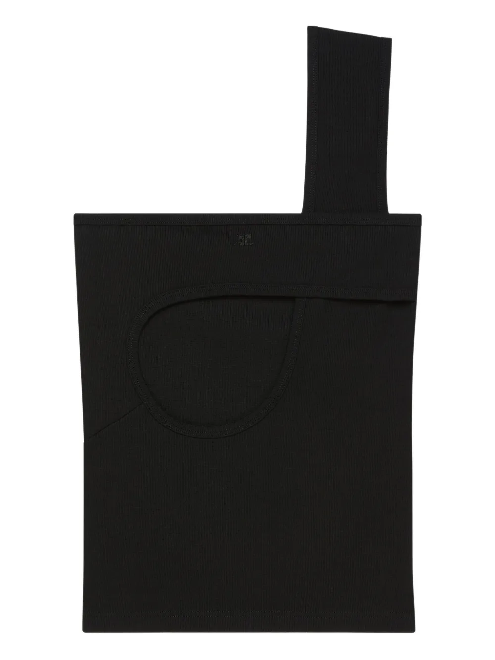 Courrèges Geribbelde tanktop Zwart