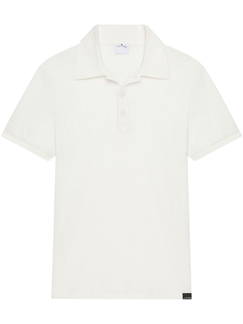 Courrèges mesh polo shirt - White