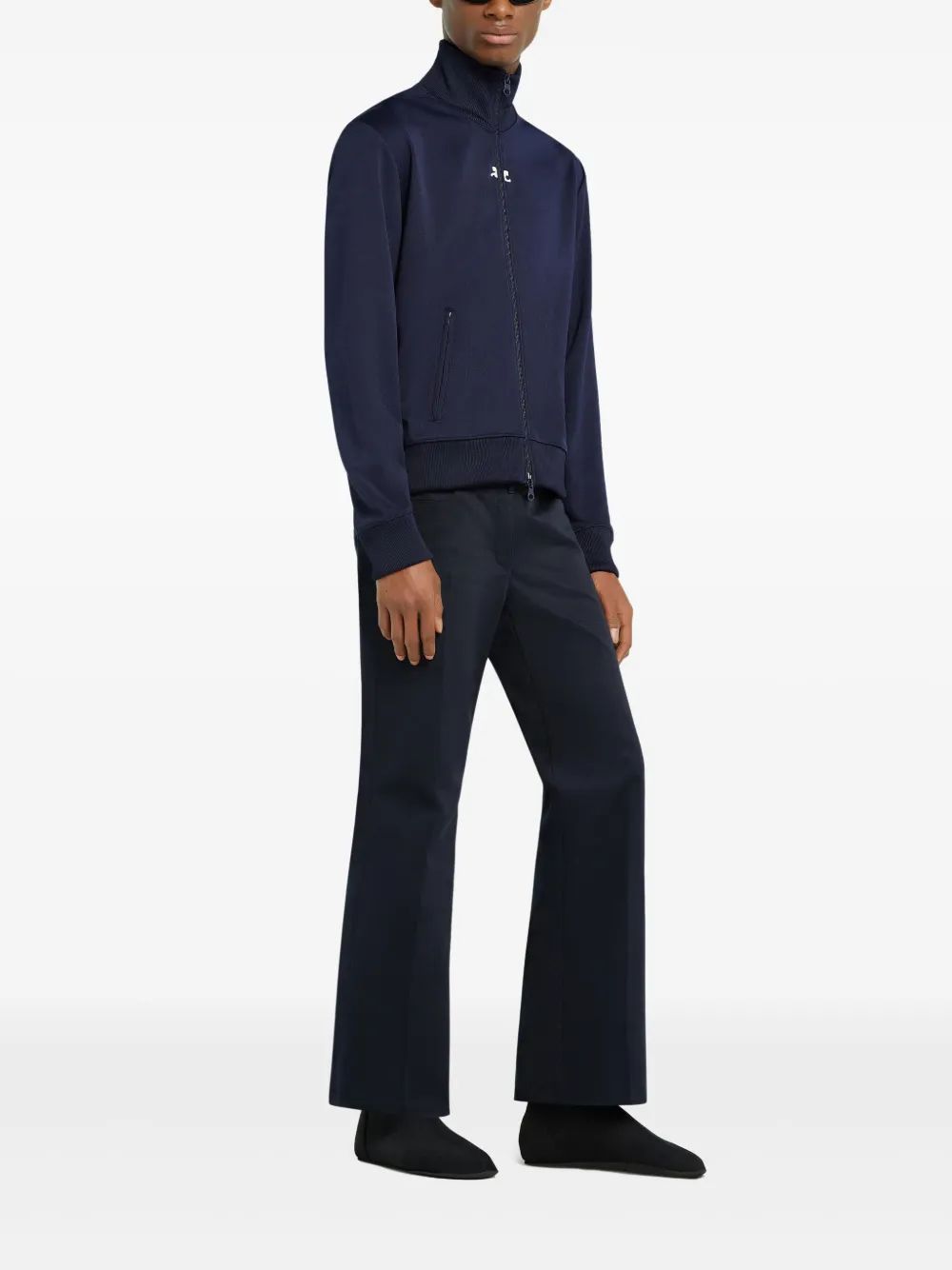Courrèges Trainingsjack met geborduurd logo Blauw