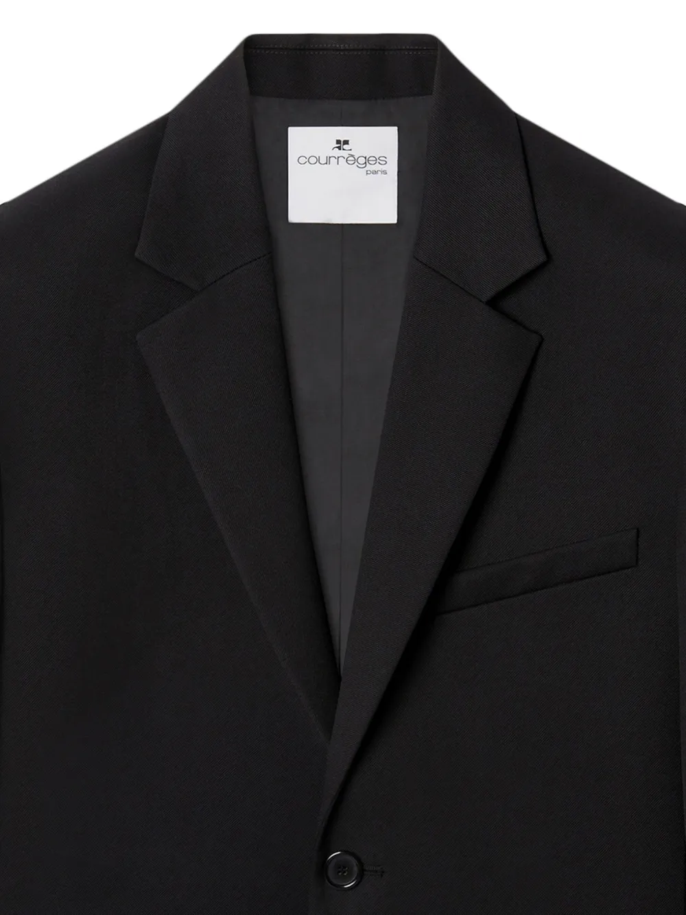 Courrèges Wollen blazer - Zwart