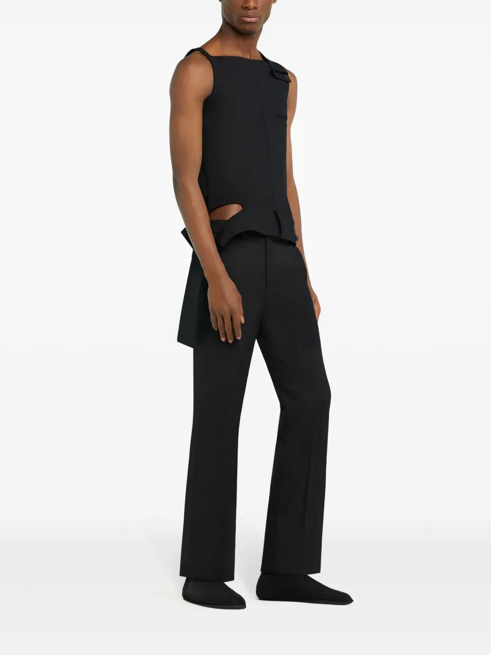 Courrèges Wollen pantalon Zwart