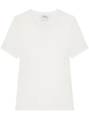 Courrèges Appliqué T-shirt | White | FARFETCH OM