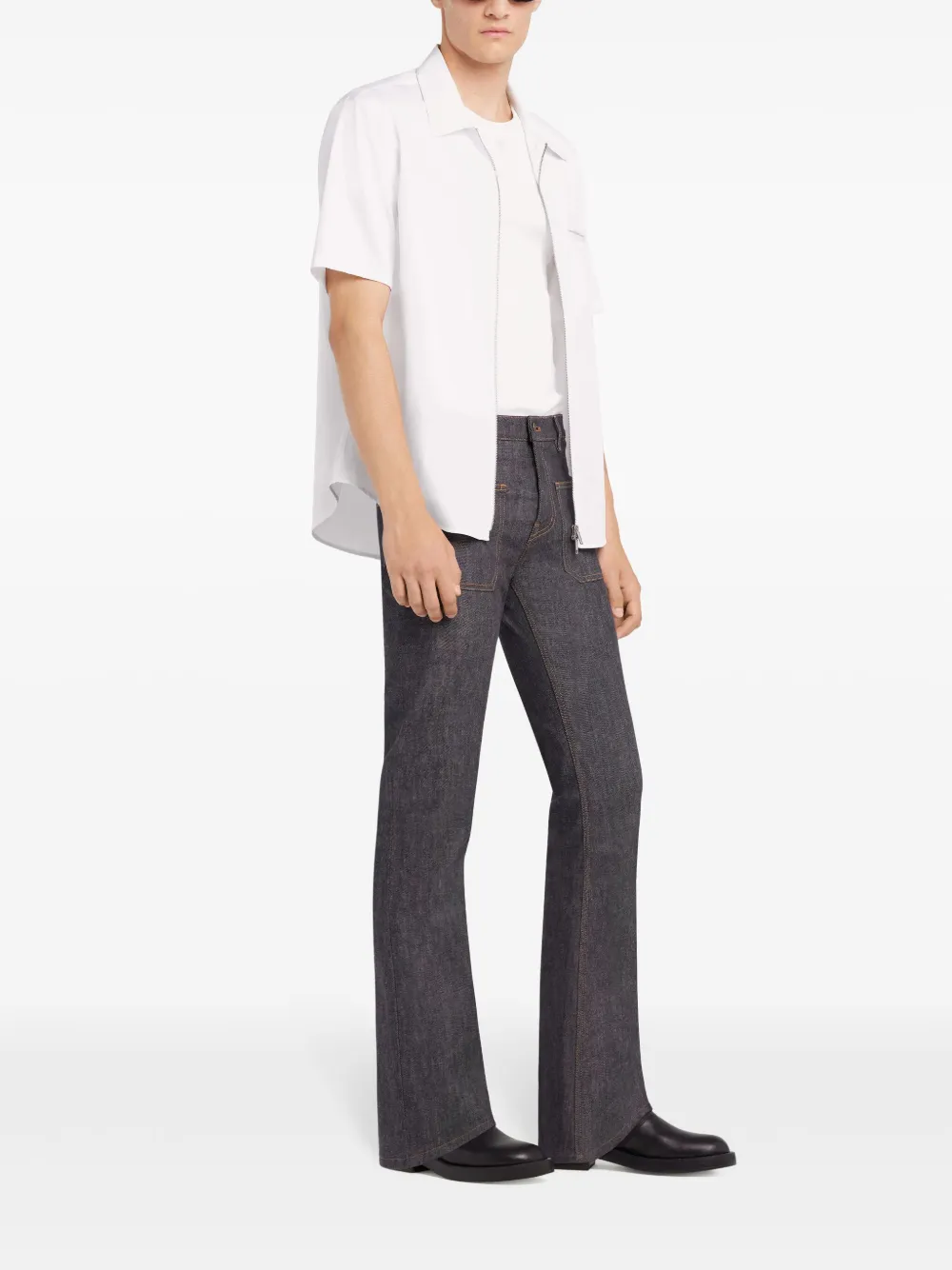 Courrèges Popeline shirt Wit