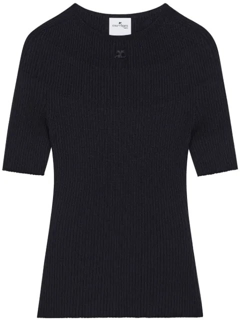 Courrèges fine-ribbed jumper