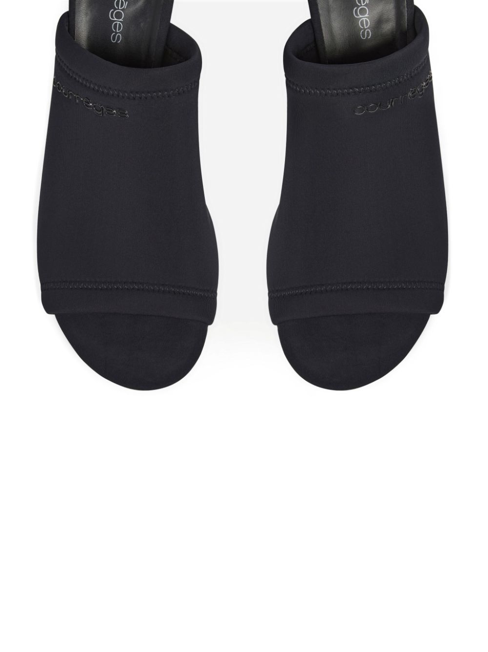 Courrèges Wet Scuba mules Black