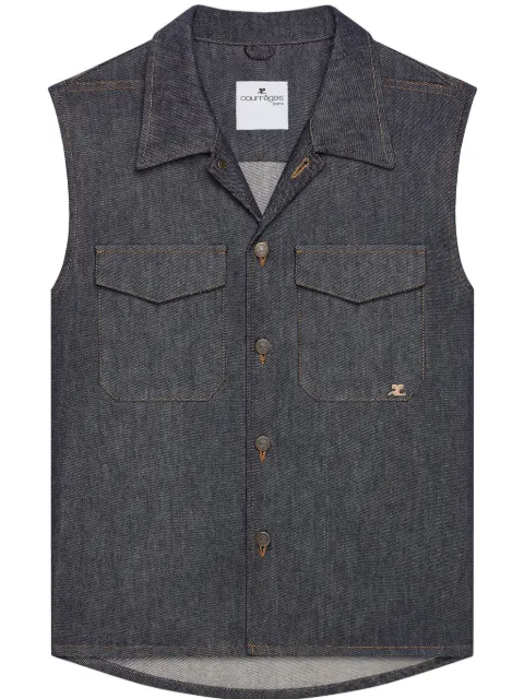 Courrèges camisa de mezclilla utility