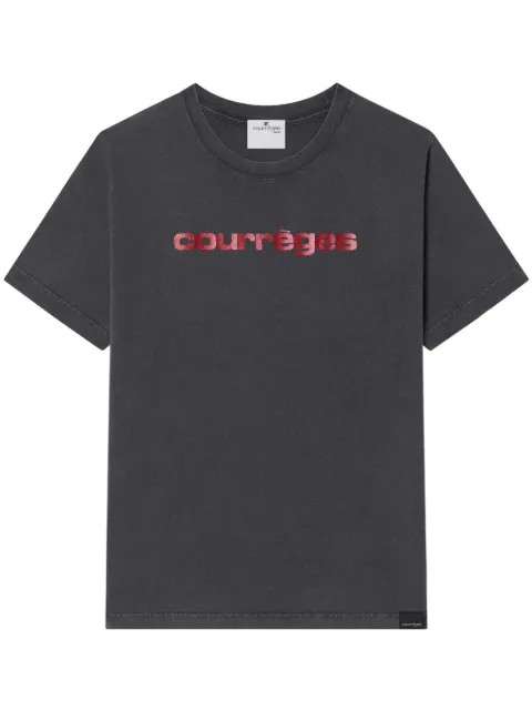 Courrèges logo-print T-shirt