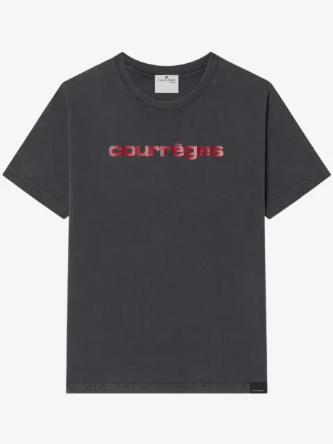 Courrèges logo-print T-shirt