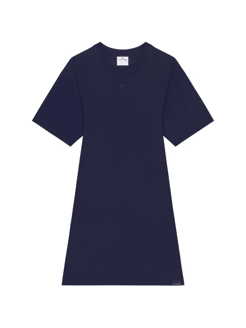 Courrèges Abito corto modello T-shirt - Blu