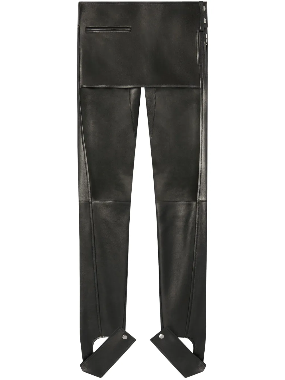 Courrèges Leren broek Zwart