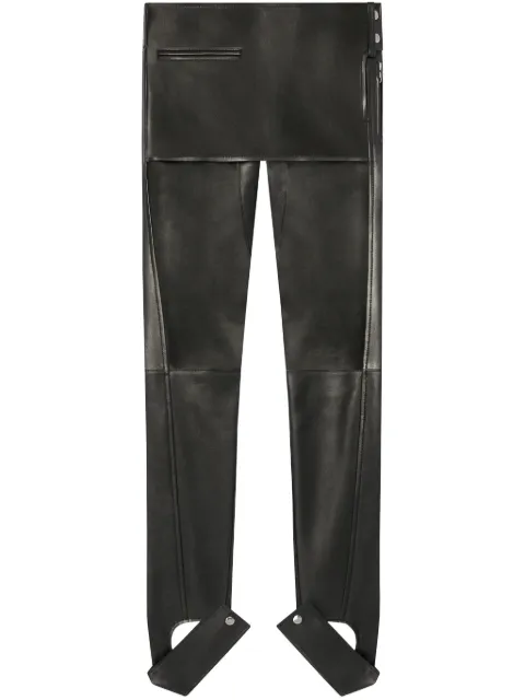 Courrèges pantalon fuselé en cuir