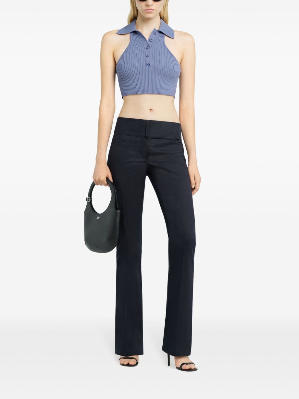 Courrèges Cropped polotop - Blauw