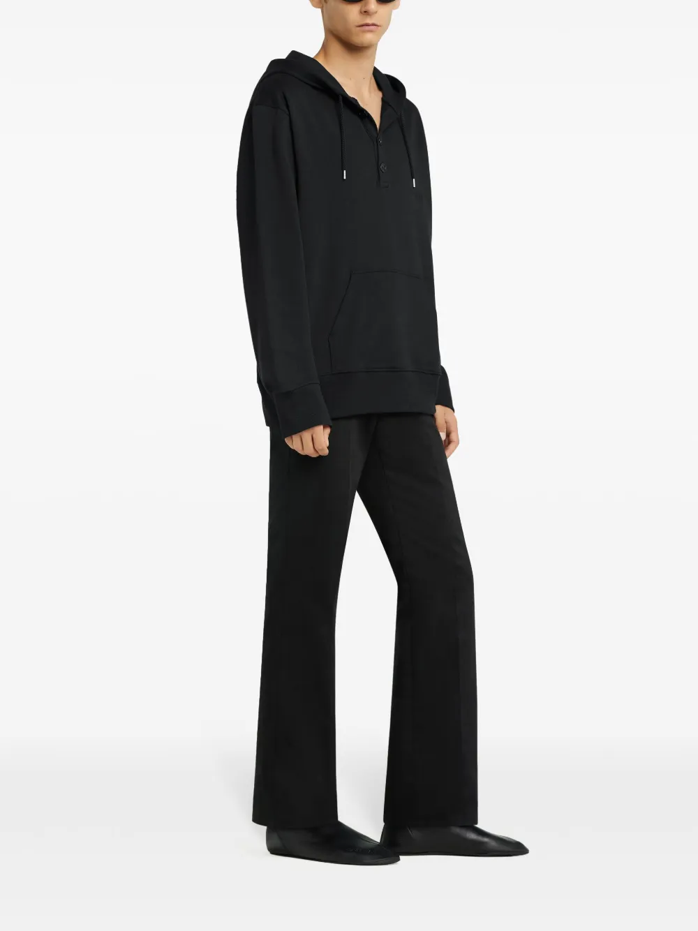 Courrèges Hoodie met knopen Zwart