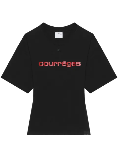 Courrèges logo-print T-shirt
