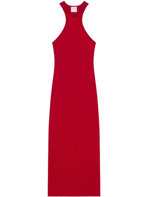 Courrèges Vestido midi duplo