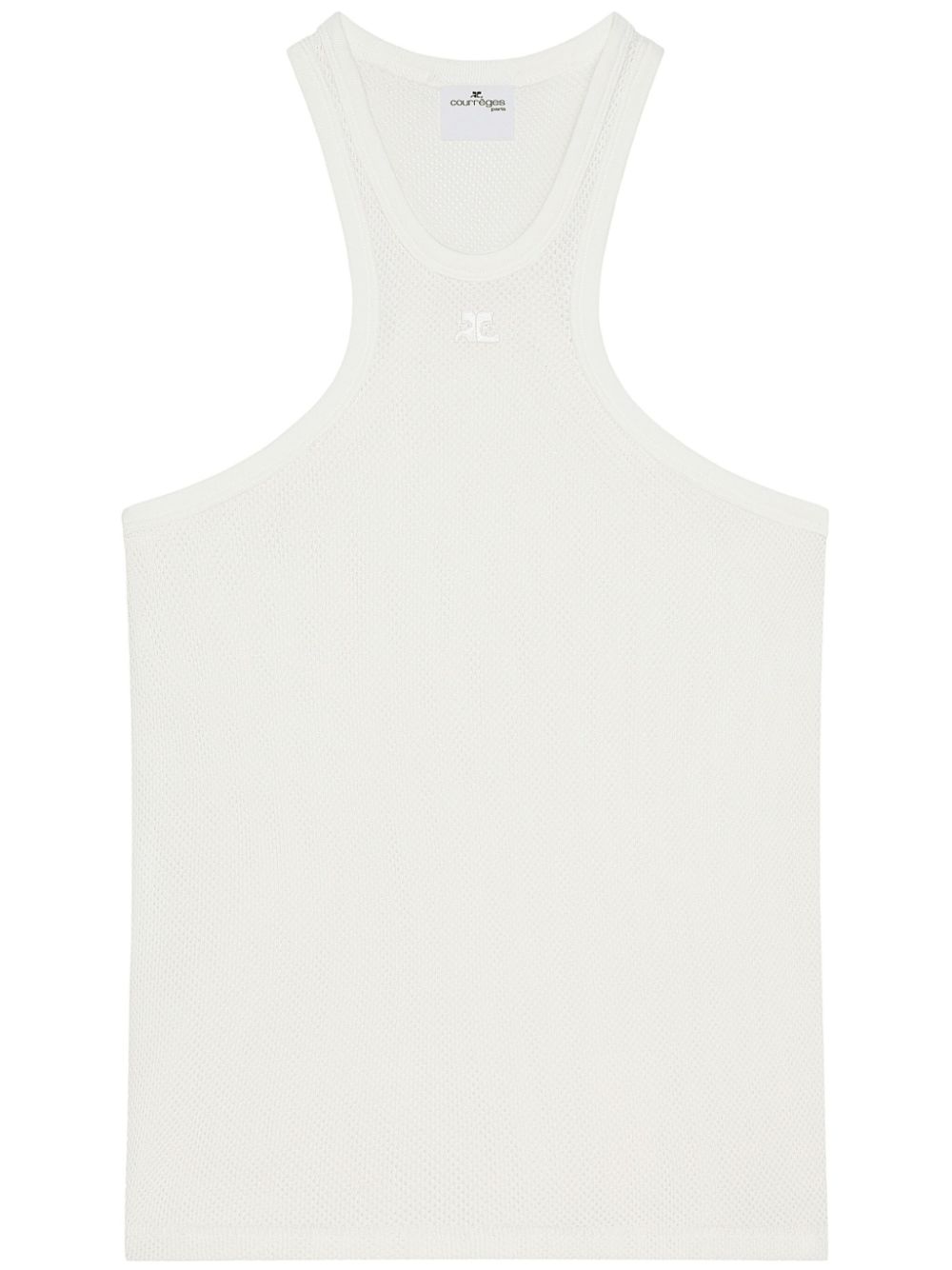 Courrèges mesh tank top - White