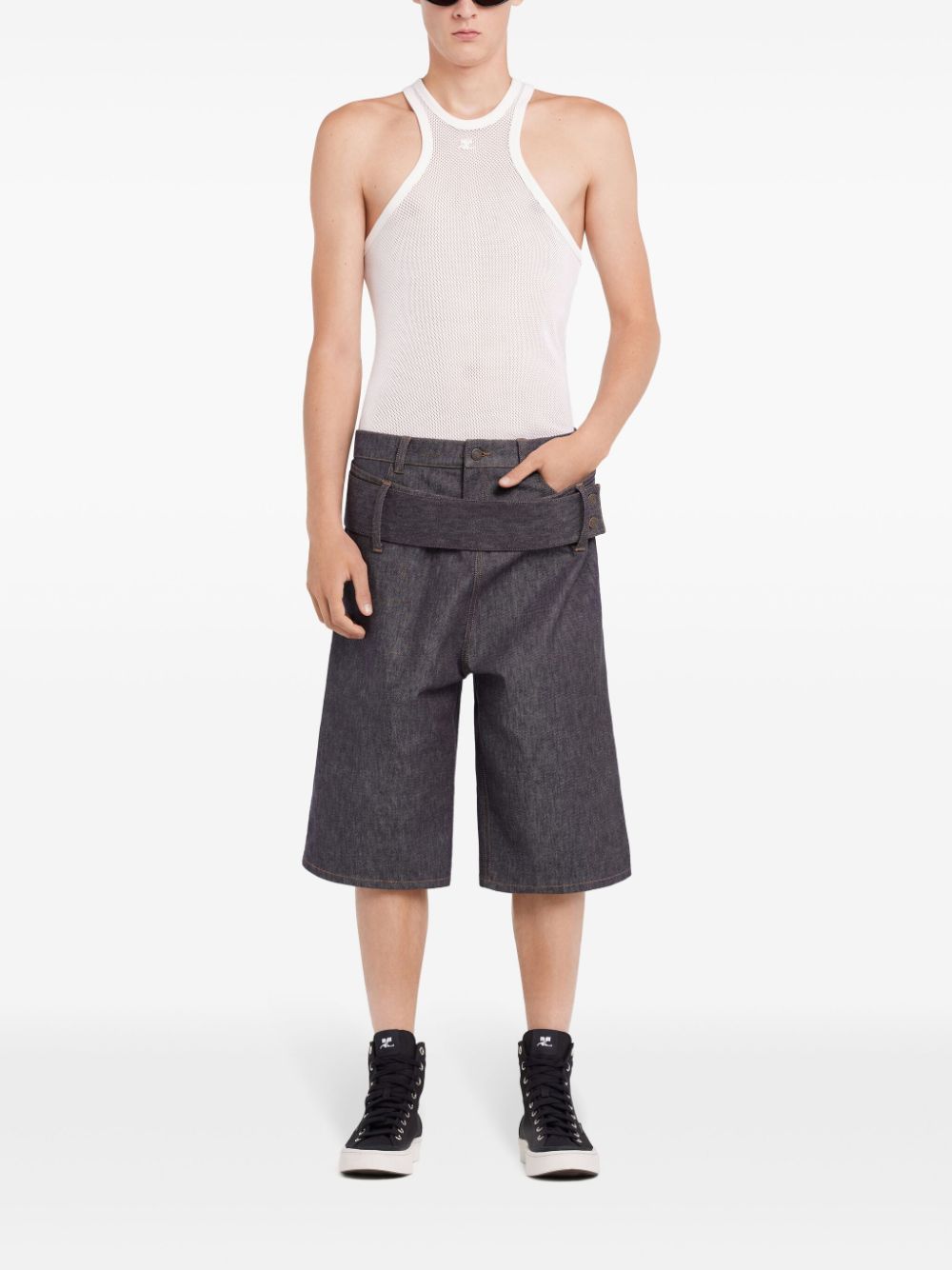 Courrèges Mesh tanktop - Wit