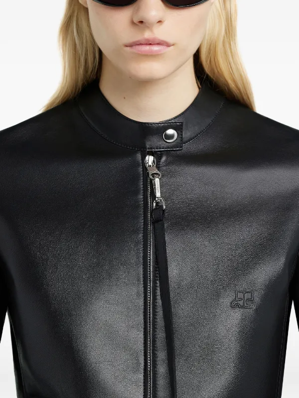Courrèges レザージャケット | ブラック | FARFETCH JP